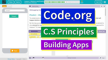 Buttons and Events Lesson 1.15 Tutorial with Answers Code.org CS Principles