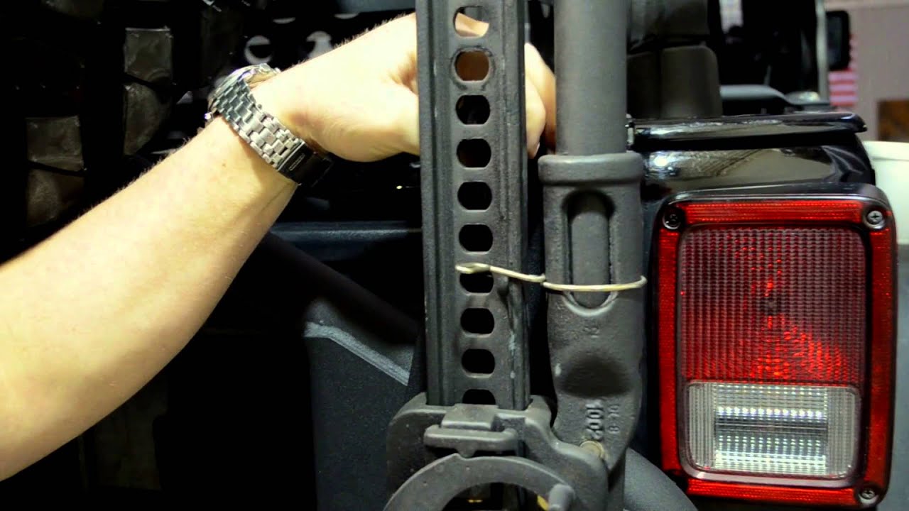 How To Install The Ace Jk Hi Lift Jack Tire Carrier Mount Youtube