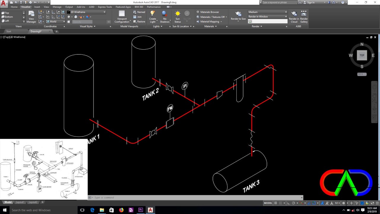 Tutorial Autocad Piping Isometric Mudah Youtube