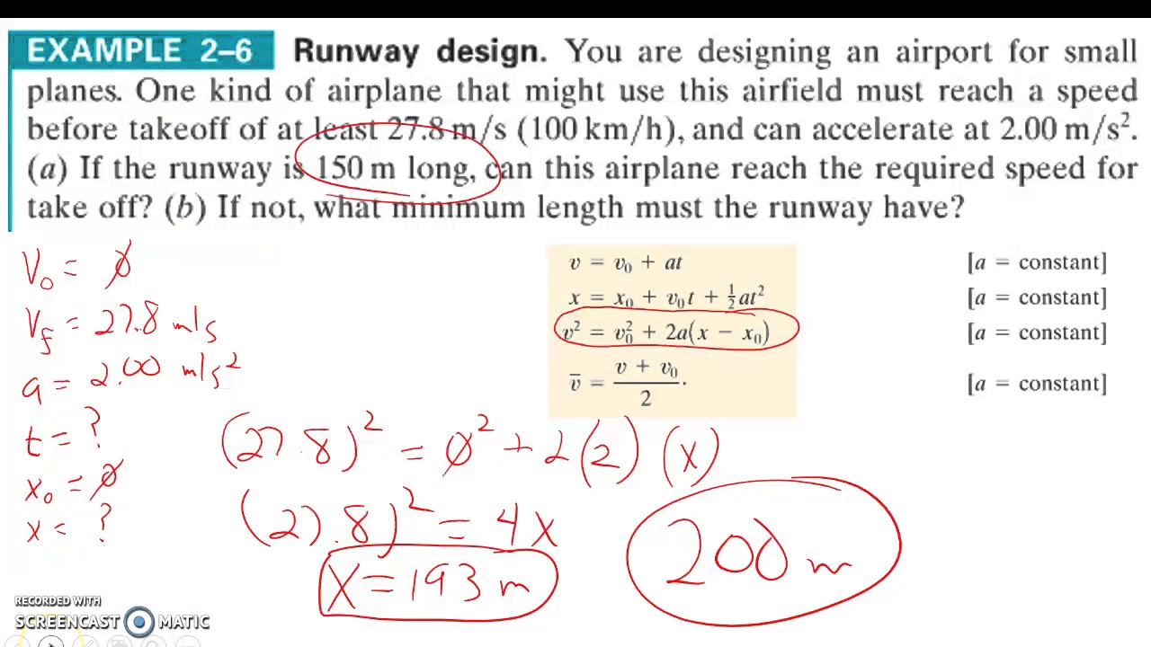 solving constant acceleration problems