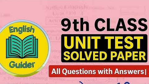 English| First Unit Test Solved | 9th Std |state board|Activity Sheet-4