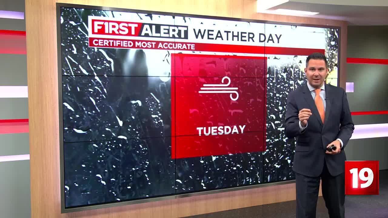 Northeast Ohio weather: ALERT DAY issued for Tuesday for strong winds ...