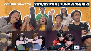 COUSINS REACT TO MIX & MAX - ITZY'S YEJI AND RYUJIN & ENHYPEN'S JUNGWON AND NIKI (Studio Choom)