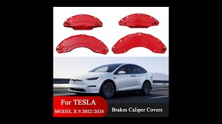 4Pcs New Brake Caliper Covers fit Tesla Model X Model S 2022 2023 2024 Accessories