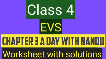 #studytime Class 4/EVS/Chapter 3/A day with Nandu/Worksheet with answers