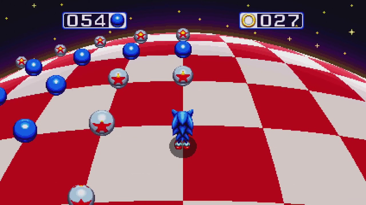 Sonic Mania Blue Sphere Stage 115 Spheres & 080 Rings (Gold