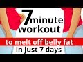 7 MINUTE HOME EXERCISE TO LOSE BELLY FAT |7 DAY CHALLENGE  GET RID OF BELLY FAT| LUCY WYNDHAM-READ