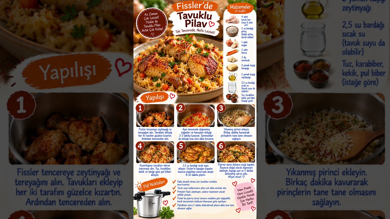 Fissler’de Tavuklu Pilav 🍗🍚 Tek Tencerede Pratik ve Nefis Akşam Yemeği! #keşfetteyiz #keşfet Fissler’de Tavuklu Pilav 🍗🍚 Tek Tencerede Pratik ve Nefis Akşam Yemeği! #keşfetteyiz #keşfet
