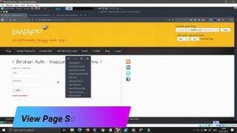 BWAP | Broken Authentication | Insecure Login Forms | Low Security