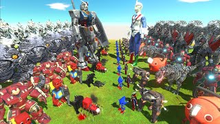 STRONGEST ROBOT WAR  ZONE FIGHTER vs GUNDAM RX78  Animal Revolt Battle Simulator