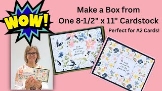 One Sheet Gift Box for 8-1/2 x 11 Paper - Perfect for A2 Cards!