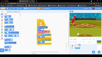 create basebal game using SCRATCH