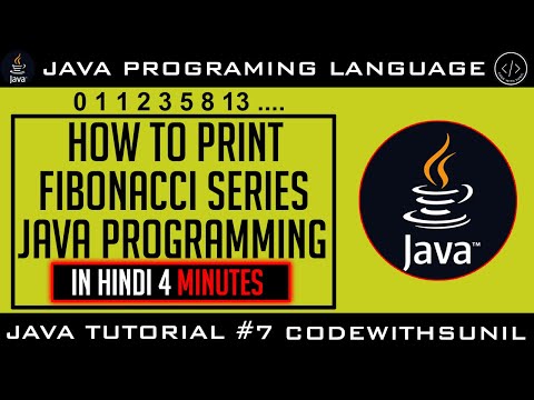 How To Print Fibonacci Series In Java  Using For Loop With Code  | In Hindi | CodeWithSunil