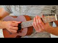 U2 - One EASY Ukulele Tutorial With Chords / Lyrics