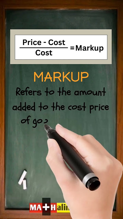 What is Markup in Math? | Simple Math Definition in 30 Seconds | MATHalino123