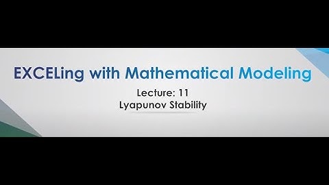 Lyapunov Stability #swayamprabha #CH38SP