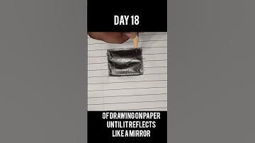 Day 18 of drawing on paper until it reflects like a mirror #diy #diyfun #asmr #asmrsound #satisfying