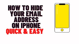 how to hide your email address on iphone