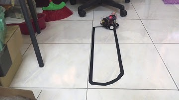 Arduino循跡自走車-直角轉彎_第一版測試