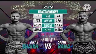 Mfn 11 Sahil Rana vs Anas Shaikh Full fight #Indian MMA #Mai baadal hu
