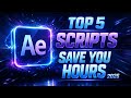 Top 5 Free After Effects Scripts That Will Save You Hours in 2026 | Motion Graphics Tutorial