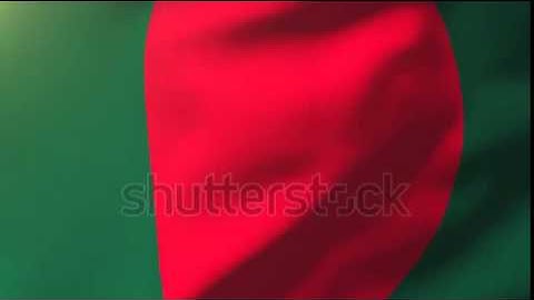 Bangladesh flag waving in the wind. Looping sun rises style. Animation loop Stock video by