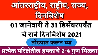 आंतरराष्ट्रीय, राष्ट्रीय, राज्य दिनविशेष | 01 जानेवारी ते 31 डिसेंबर | संपूर्ण माहिती All Dinvishesh screenshot 3