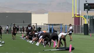 Raiders beginning of MiniCamp 2023. Stretching, long video - June 6, 2023