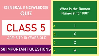 Class 5 General Knowledge Quiz | 50 Important Questions | Age 8 to 10 Years | GK Quiz | Grade 5 screenshot 3