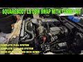 SQUAREBODY CHEVY LS SWAP PT4! TURBO 400 TRANSMISSION KICK DOWN SOLVED AND FUEL NEW FUEL SYSTEM!