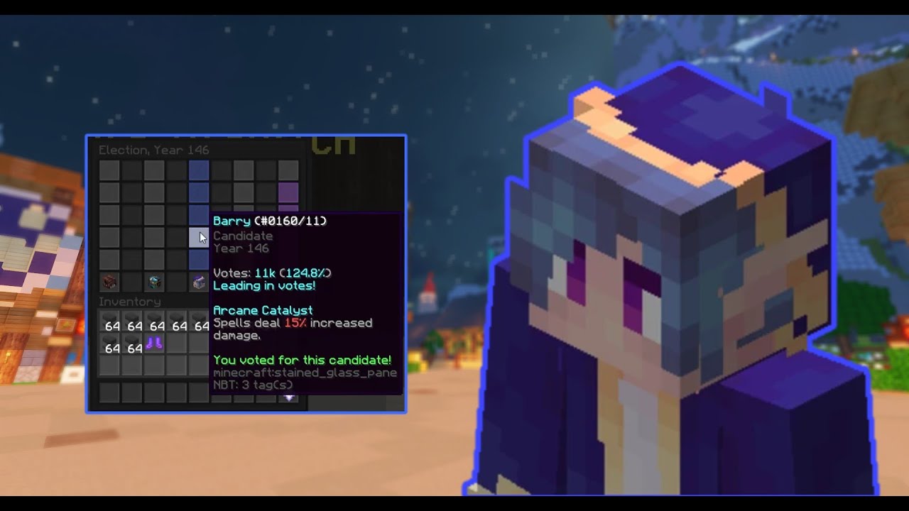 Me When Barry is Winning a 100% Non Rigged Election (Hypixel Skyblock)