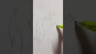 anime couple sketch #shorts