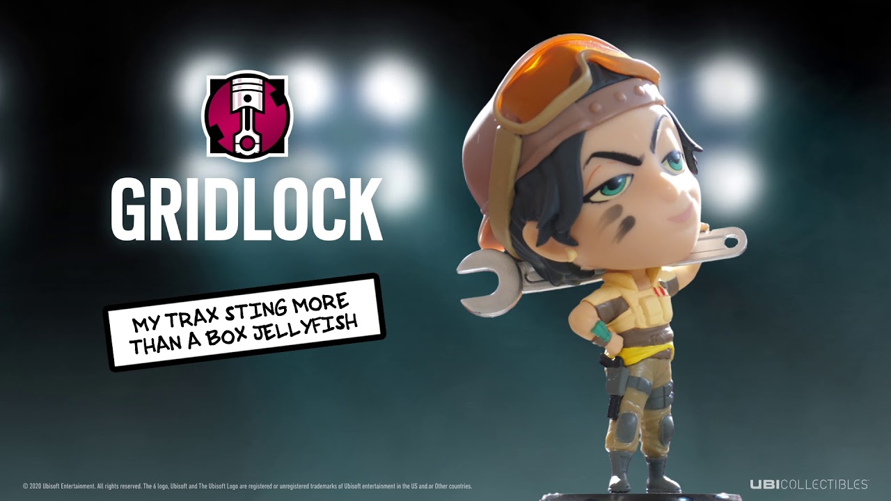 Gridlock Toy R6 Rainbow Six Collection - Chibi Gridlock Figurine - YouTube