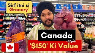 Canada main $150 ka kitna samaan aata hai | Grocery Prices in 2023 in Canada