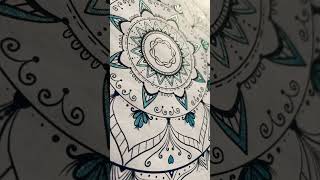 Colored Glitter Mandala || Caribbean Blue || FREE Printable on my website