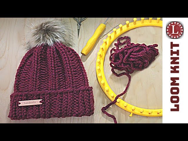 LOOM KNIT Hat Tutorial Easy | Strickring | Gorro Como Telar | Tricotin | نول | obręcze dziewiarskie class=