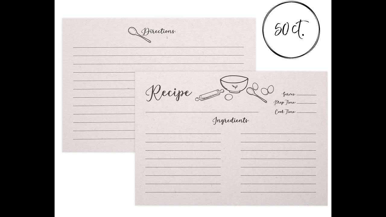 Kraft recipe cards-  By Outshine Co