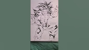 drawing goku ssj4 (Daima) #music #anime #animeart #dragonballsuper #dragonballdaima