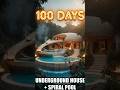 100 Days Underground 😳 #shorts #undergroundhouse #primitivebuilding