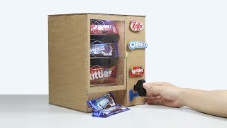 How to Make KitKat Skittles OREO Vending Machine at home from cardboard. You can learn to make it by watching this video. 