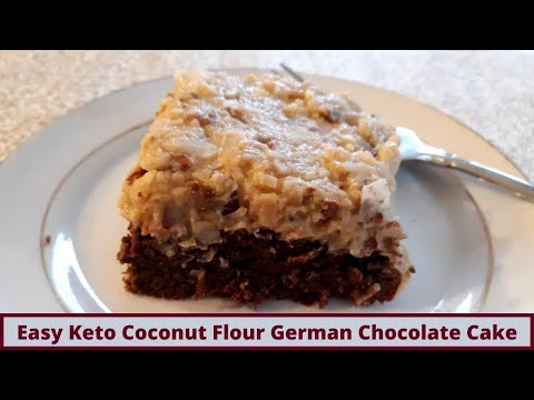 Easy Keto Coconut Flour German Chocolate Cake With Quick Keto Coconut Pecan Frosting