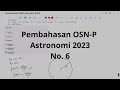 Pembahasan soal OSNP Astronomi 2023 | Temperatur hidrogen bisa lepas dari bintang