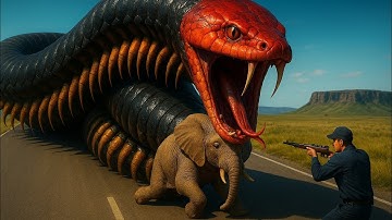 Heroic Rescue Team Saves Baby Elephant from Giant Python Ambush 🐍🐘