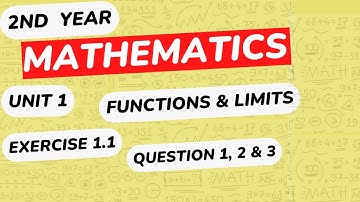 Mathematics 2nd Year Chapter 1 | Function & Limits | Exercise 1.1| Question 1,2 & 3 | FBISE & Punjab
