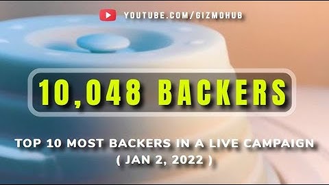 WEEKLY TOP 10 MOST BACKERS IN A LIVE CROWDFUNDING CAMPAIGN (Jan 2, 2022) | Kickstarter & Indiegogo