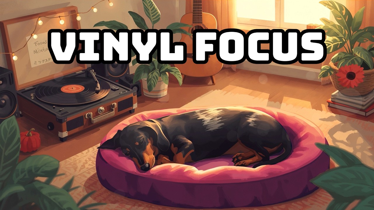 Cozy Vinyl Room 🎵 | ADHD Friendly Study and Work Lofi (2 hours)