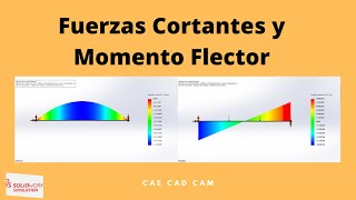 Diagramas de Fuerza Cortante y momento Flector con Solidworks.
