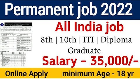 NMDC latest recruitment notification 2022 for various post | permanent job vacancy 2022 |