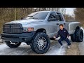 Cummins Dually Gets MASSIVE Wheels & Tires! (10FT WIDE)