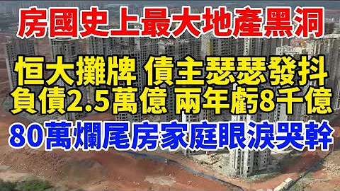 史上最大地產黑洞！許家印攤牌，恆大負債2.5萬億，兩年虧8千億！所有債主瑟瑟發抖，沒人敢讓它破產！80萬買了爛尾房的家庭眼淚哭幹！ - 天天要聞